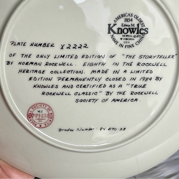 NORMAN ROCKWELL | "The Story Teller" Heritage Collection #8 - Picture 3 of 10